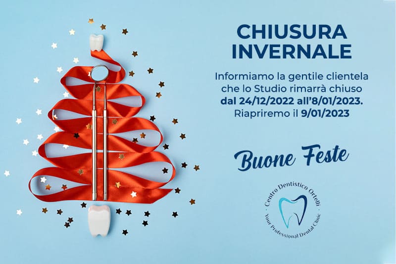 Studio Ortelli - Chiusura Natalizia dal 24 Dicembre fino al 08 Gennaio, vi auguriamo buone feste